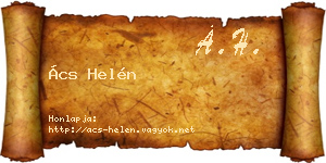 Ács Helén névjegykártya